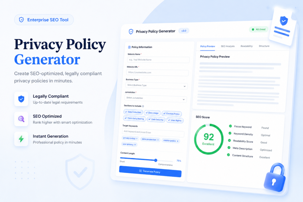 Privacy Policy Page Generator